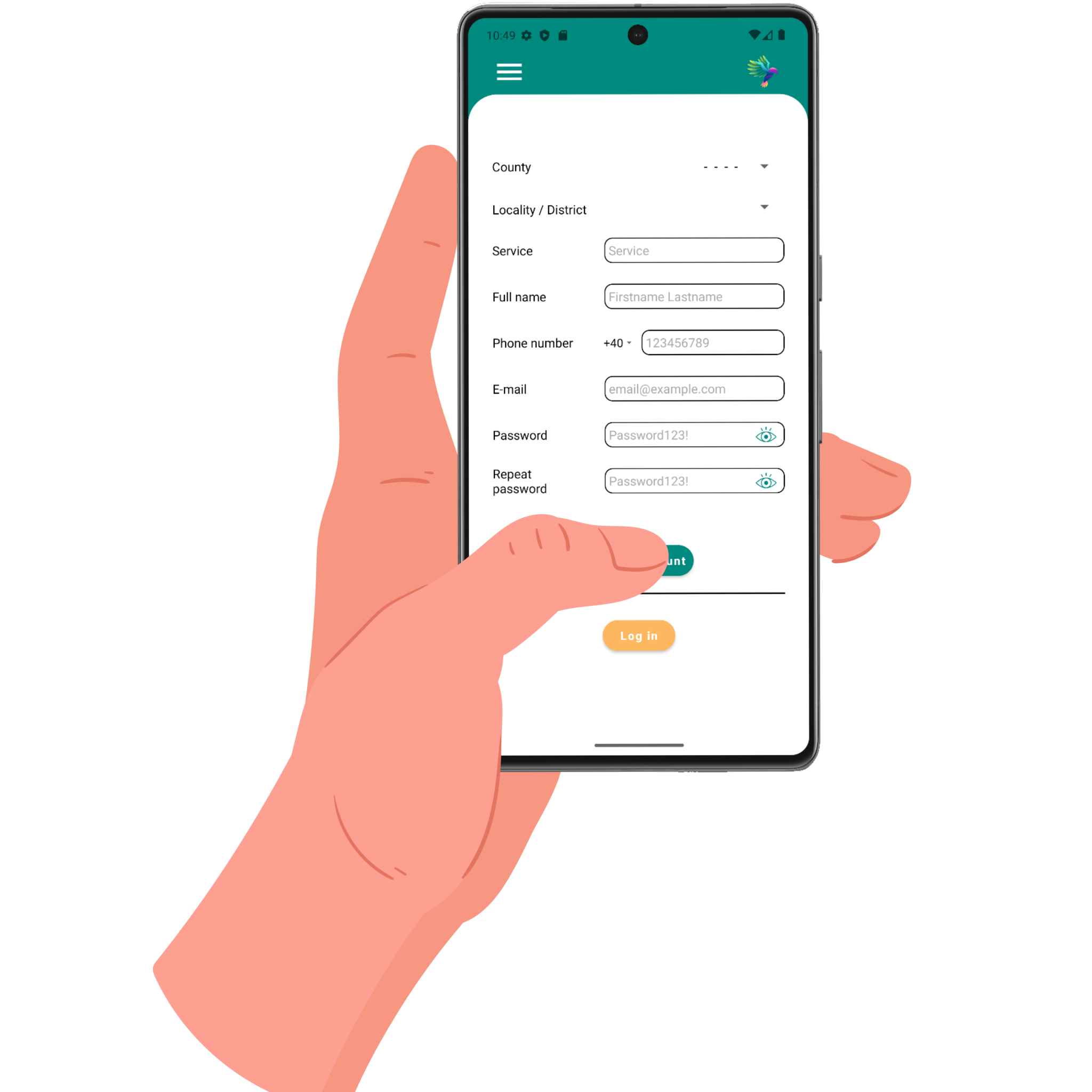 afacere prezenta website android